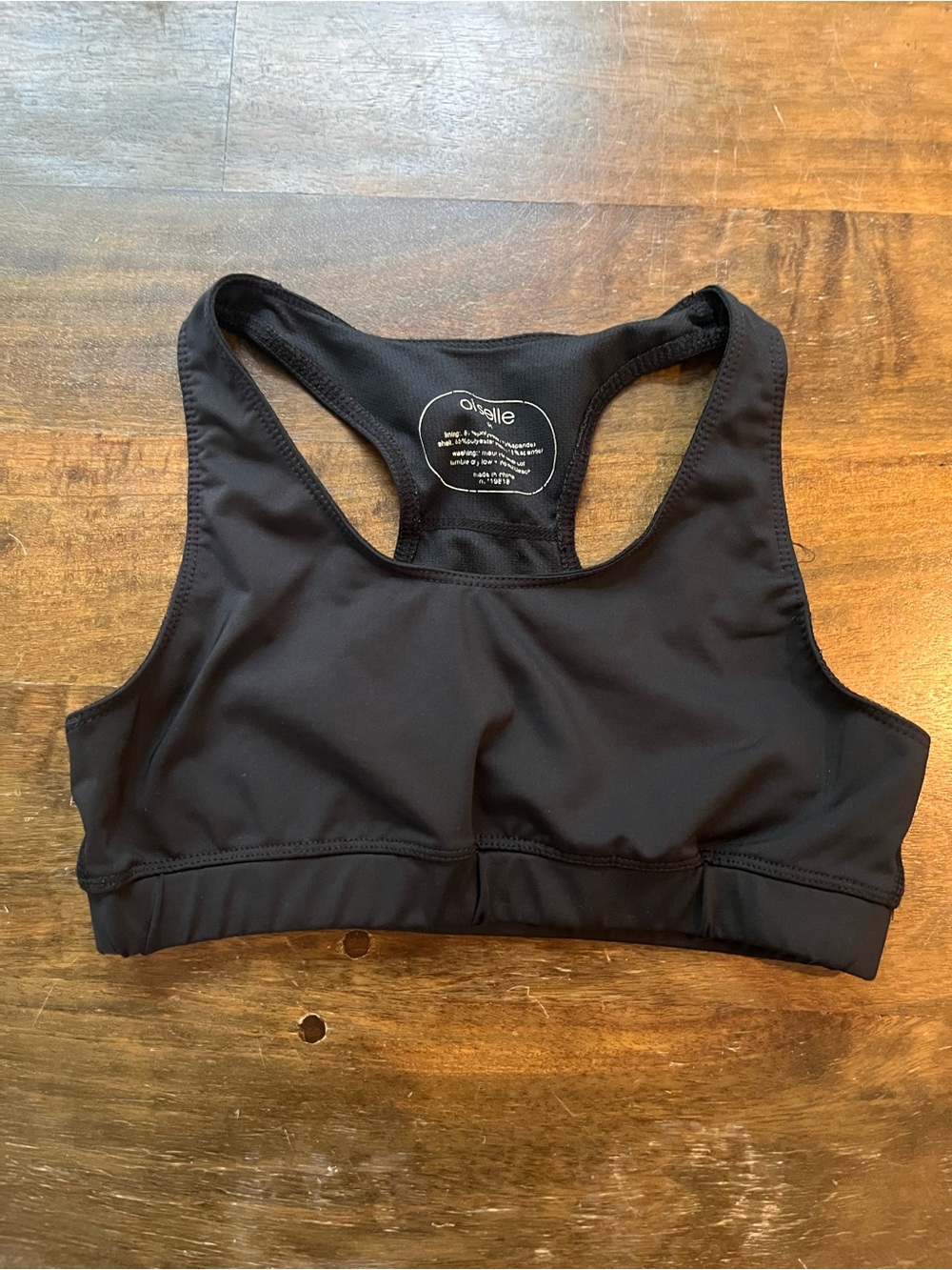 oiselle Black High-Impact Racerback Sports Bra